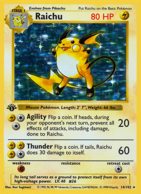 Raichu — 1st Edition