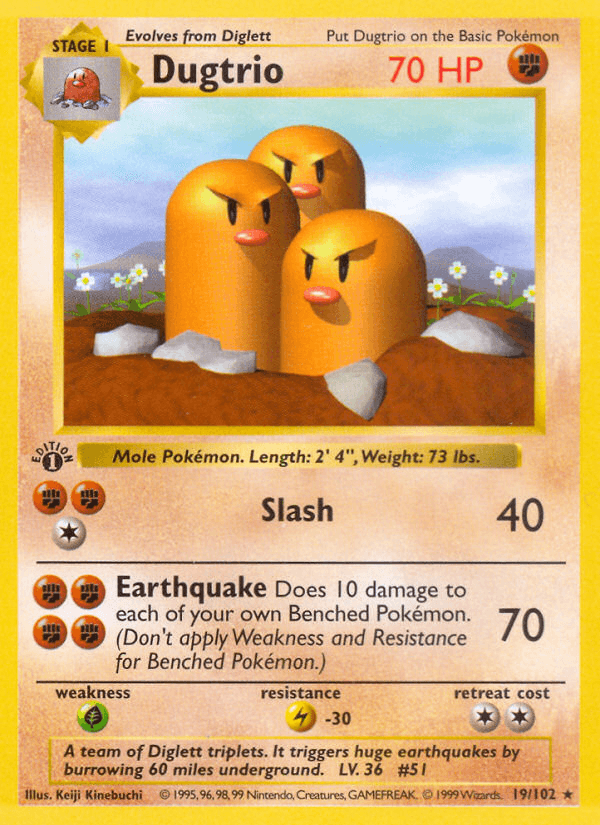Dugtrio — 1st Edition