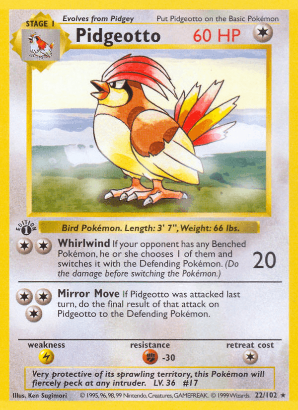 Pidgeotto — 1st Edition