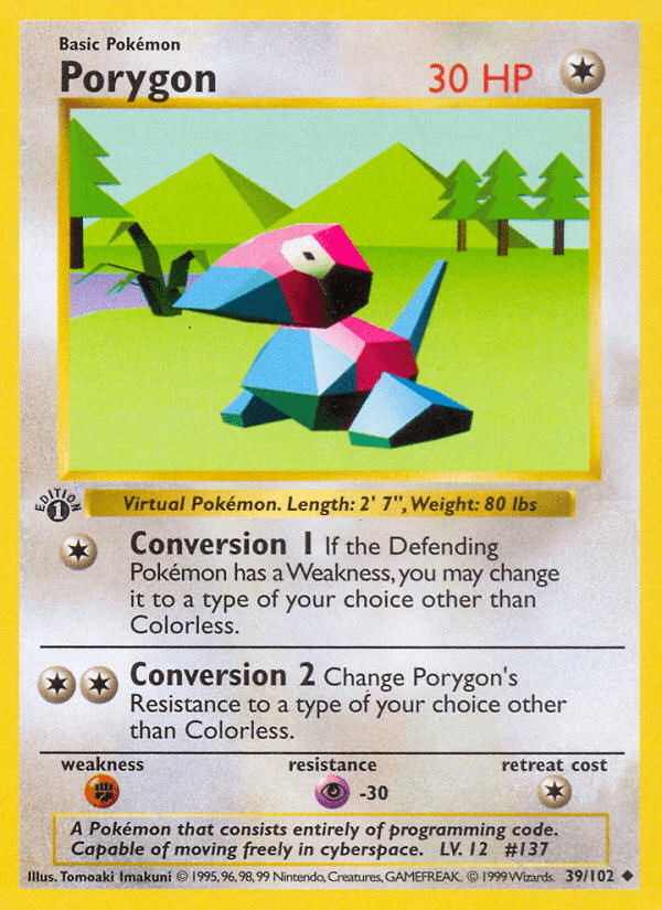 Porygon — 1st Edition