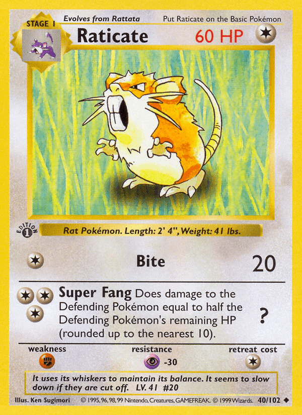 Raticate — 1st Edition