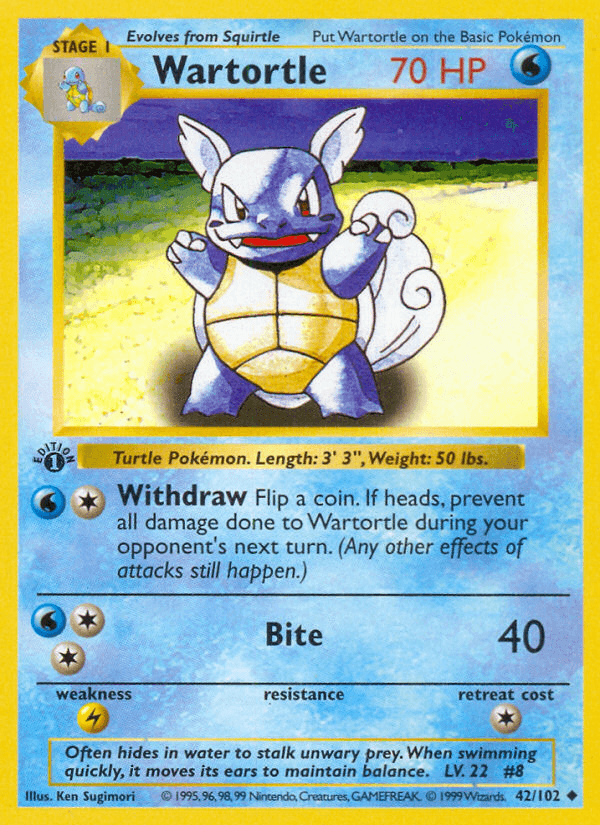 Wartortle — 1st Edition