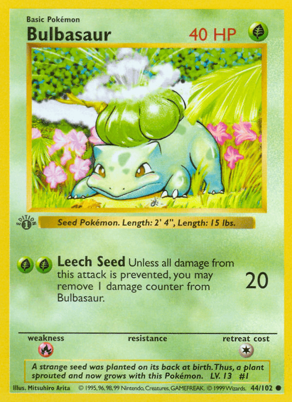Bulbasaur — 1st Edition