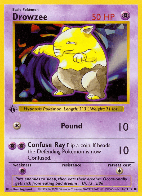 Drowzee — 1st Edition