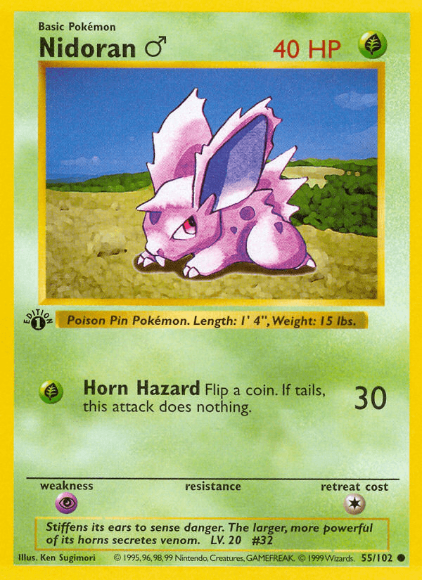 Nidoran ♂ — 1st Edition