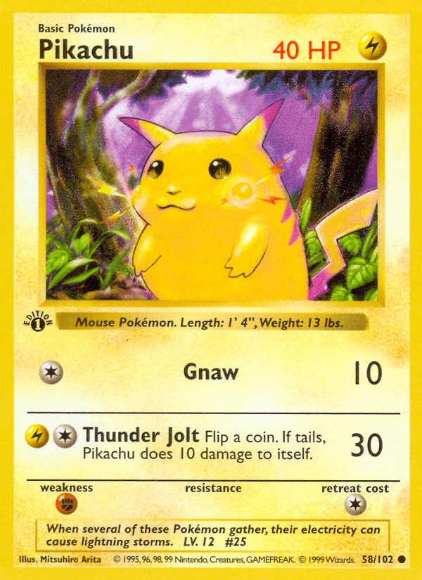 Pikachu — 1st Edition