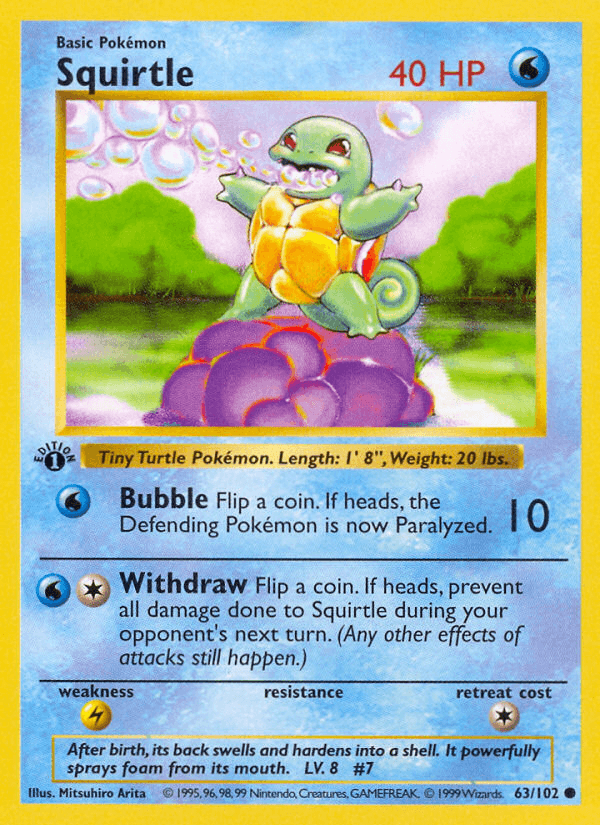 Squirtle — 1st Edition