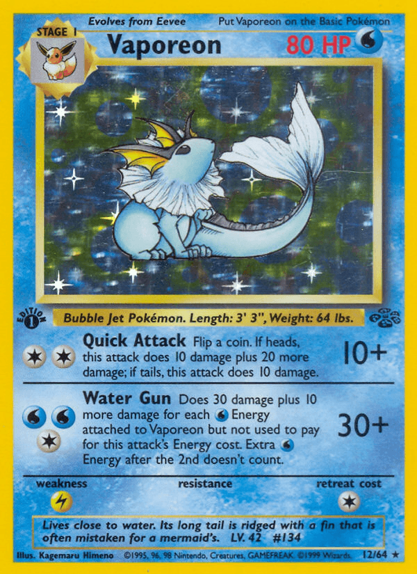 Vaporeon — 1st Edition