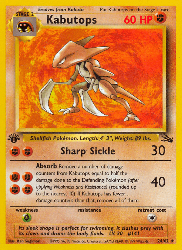 Kabutops — 1st Edition