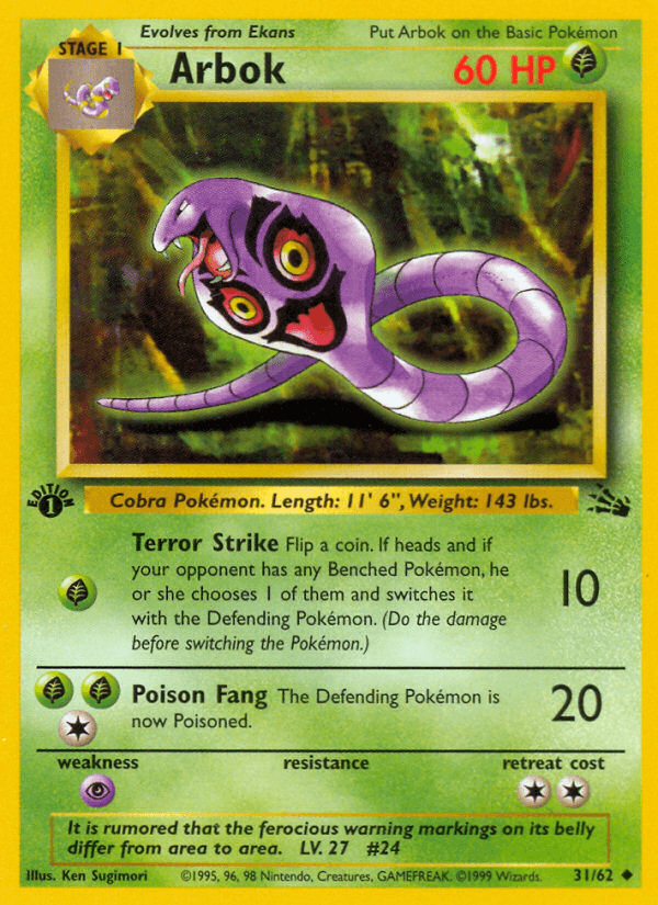 Arbok — 1st Edition