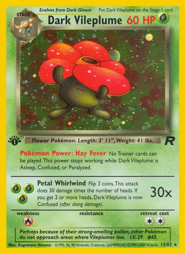 Dark Vileplume — 1st Edition