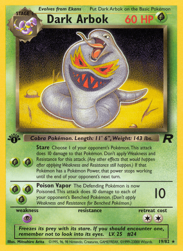 Dark Arbok — 1st Edition