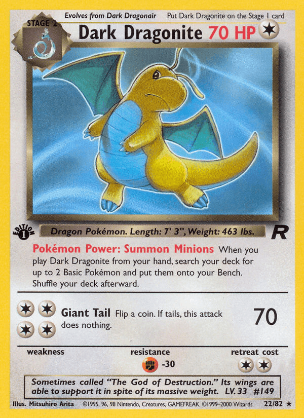 Dark Dragonite — 1st Edition