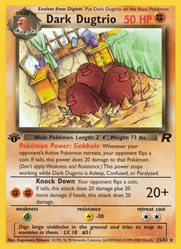 Dark Dugtrio — 1st Edition