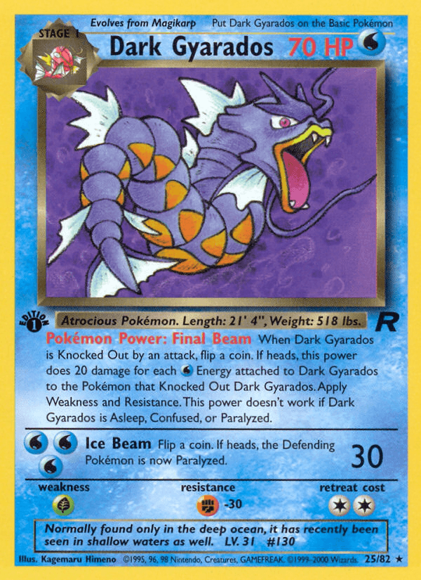 Dark Gyarados — 1st Edition