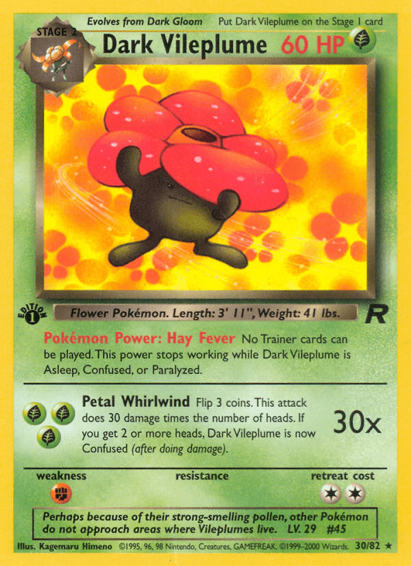 Dark Vileplume — 1st Edition