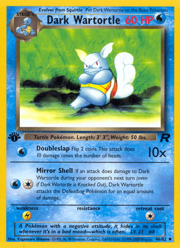 Dark Wartortle — 1st Edition