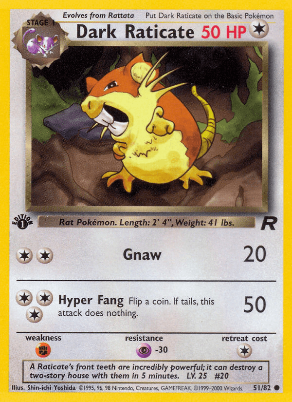 Dark Raticate — 1st Edition