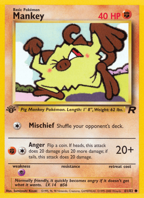 Mankey — 1st Edition
