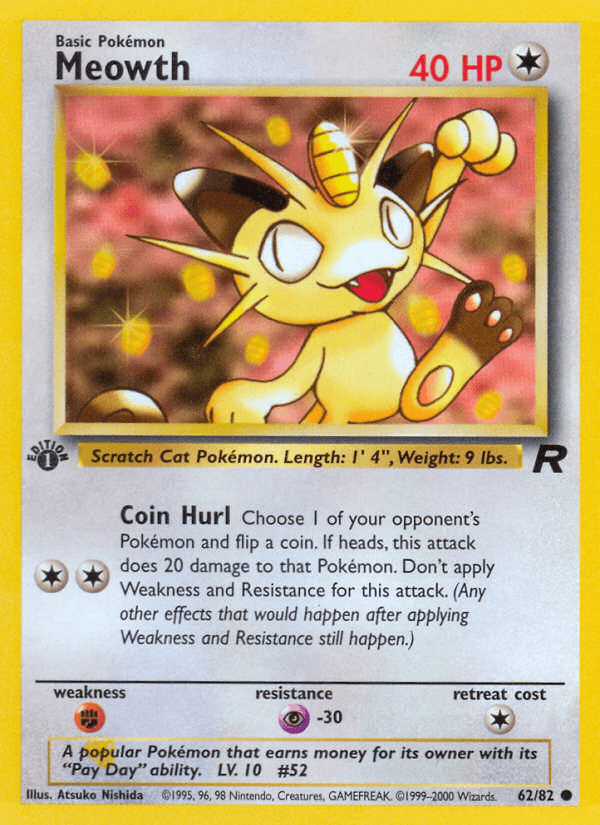 Meowth — 1st Edition