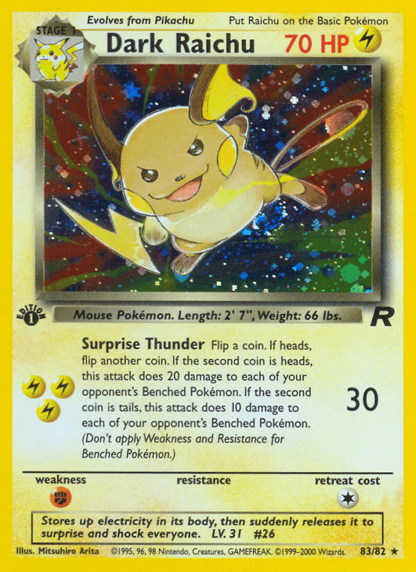Dark Raichu — 1st Edition