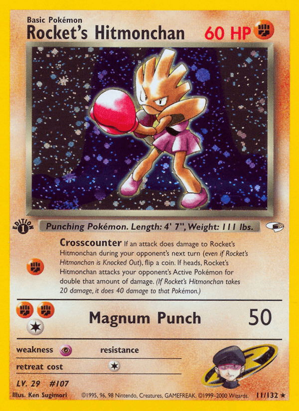 Rocket's Hitmonchan — 1st Edition