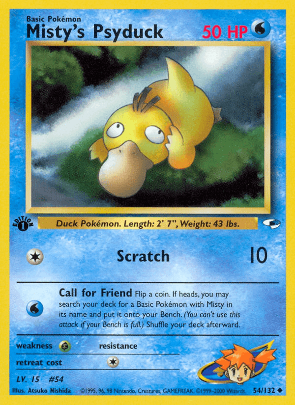 Misty's Psyduck — 1st Edition