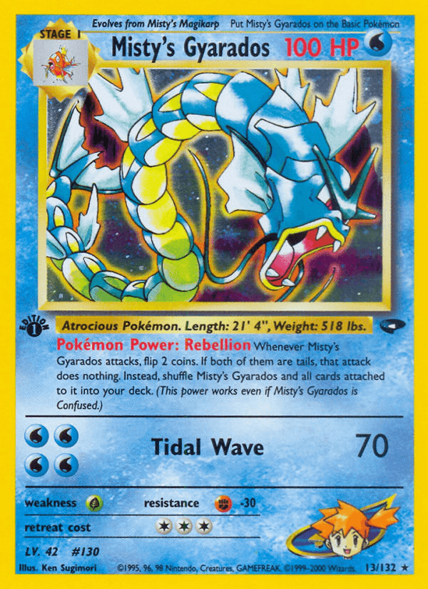 Misty's Gyarados — 1st Edition