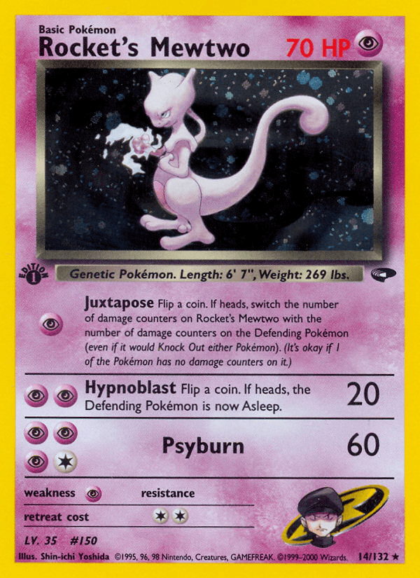 Rocket's Mewtwo — 1st Edition
