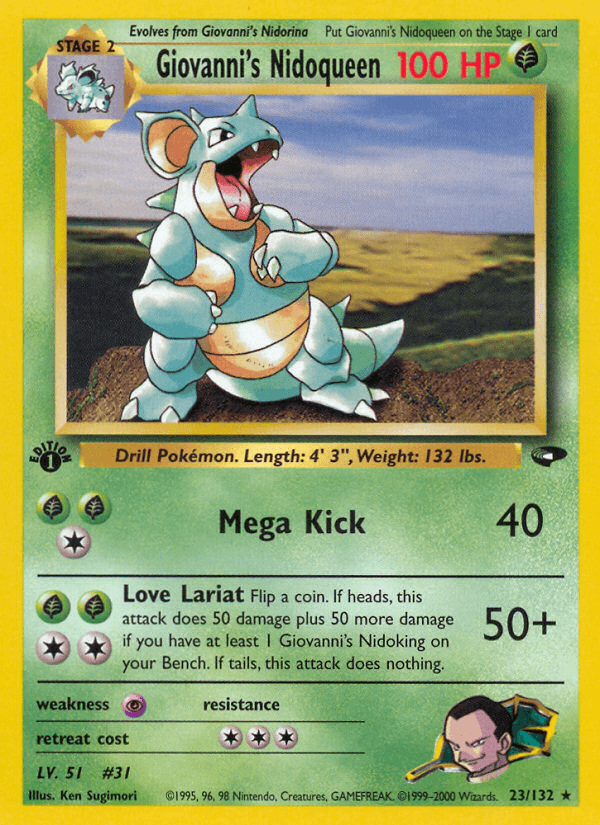 Giovanni's Nidoqueen — 1st Edition