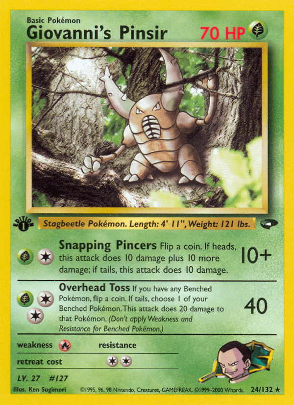 Giovanni's Pinsir — 1st Edition