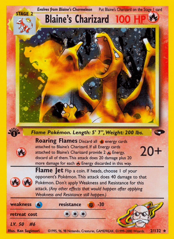 Blaine's Charizard — 1st Edition