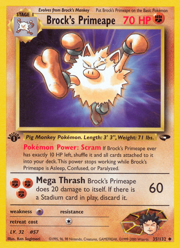 Brock's Primeape — 1st Edition