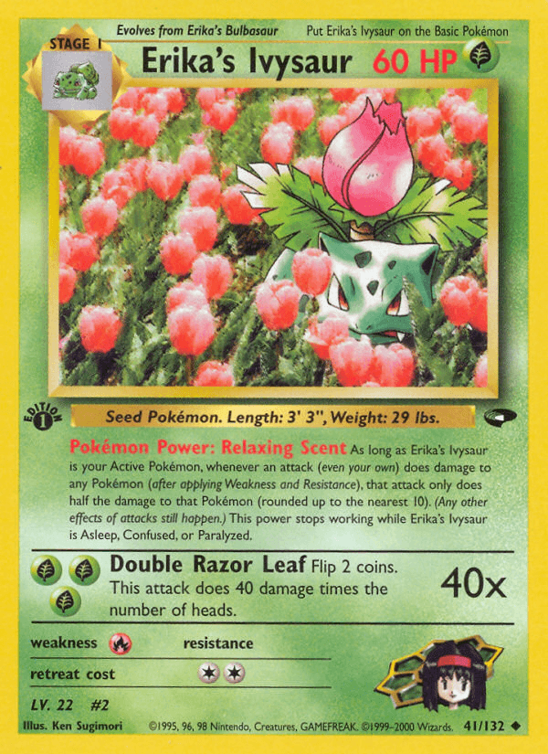 Erika's Ivysaur — 1st Edition
