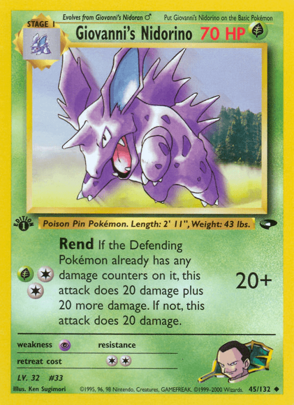 Giovanni's Nidorino — 1st Edition