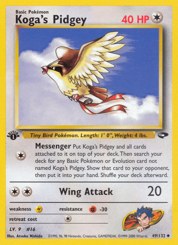 Koga's Pidgey — 1st Edition