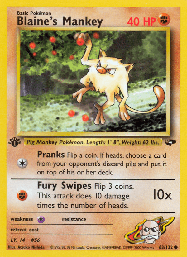 Blaine's Mankey — 1st Edition