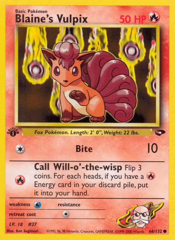 Blaine's Vulpix — 1st Edition
