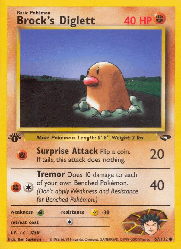 Brock's Diglett — 1st Edition