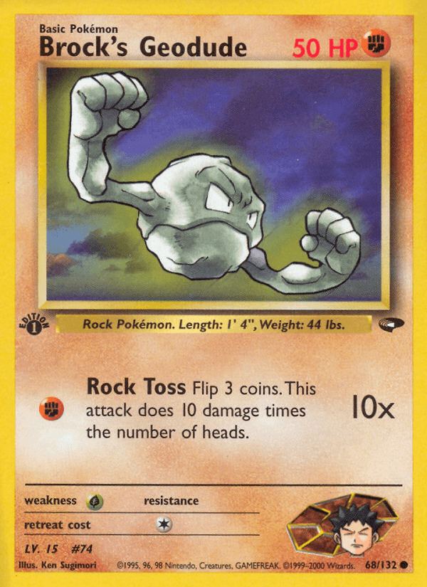 Brock's Geodude — 1st Edition