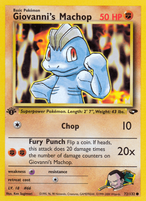 Giovanni's Machop — 1st Edition