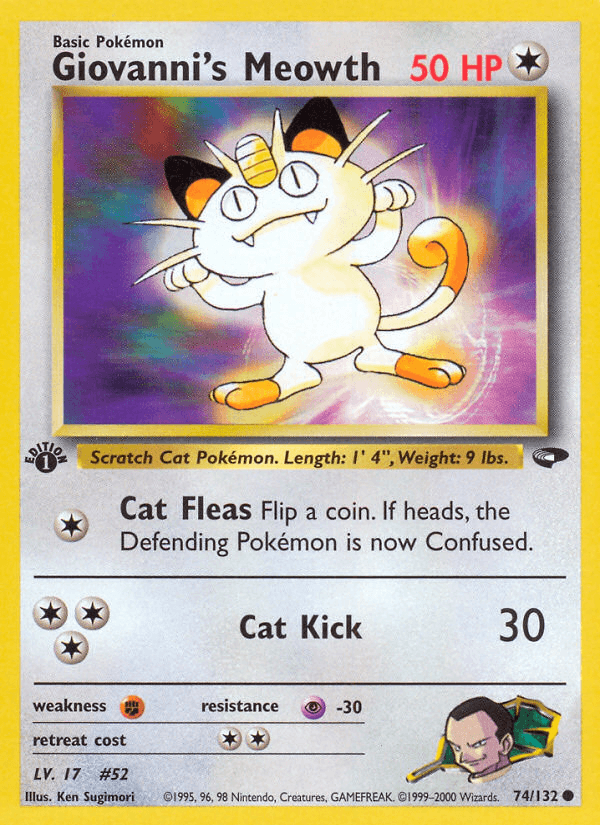 Giovanni's Meowth — 1st Edition