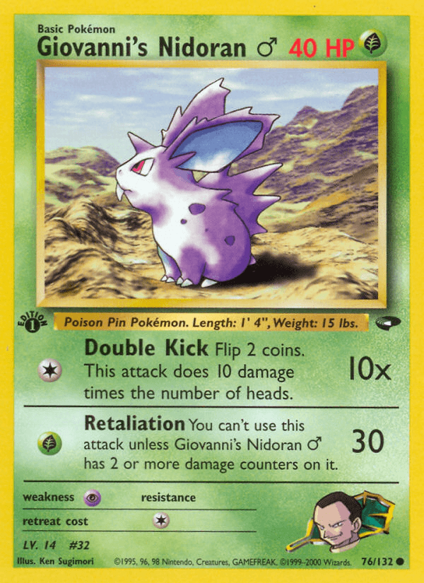 Giovanni's Nidoran ♂ — 1st Edition