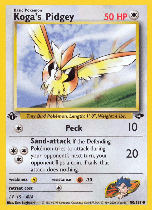 Koga's Pidgey — 1st Edition