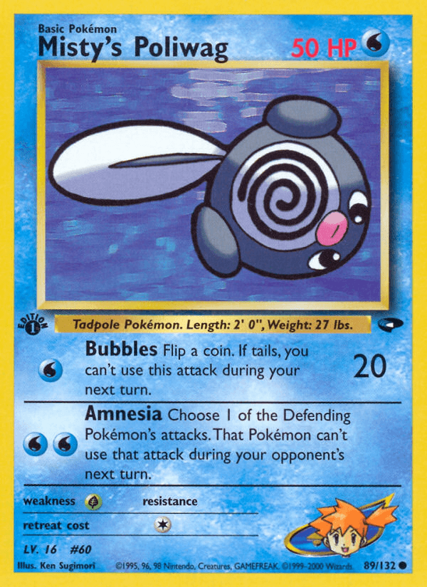 Misty's Poliwag — 1st Edition