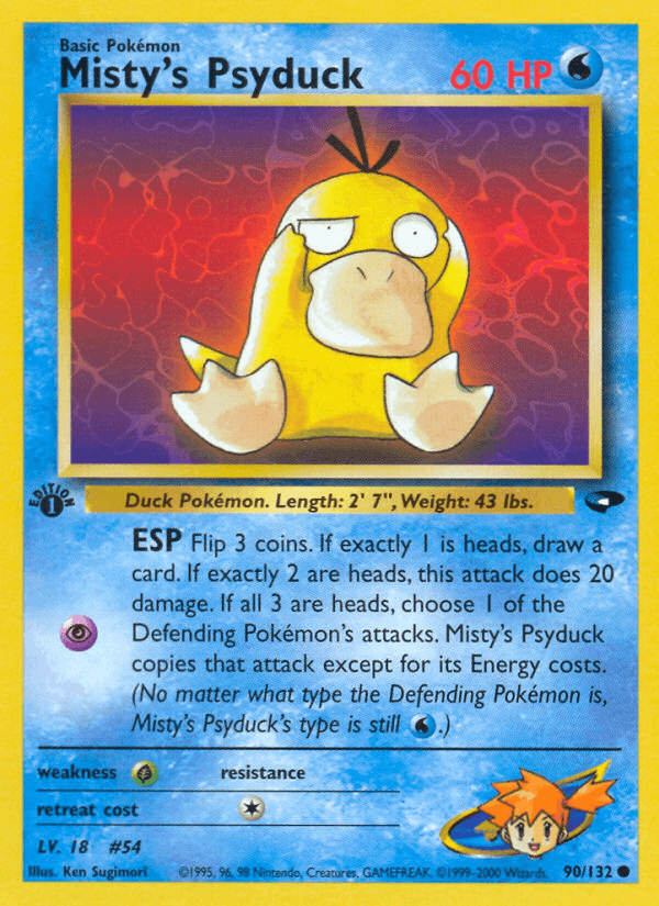 Misty's Psyduck — 1st Edition
