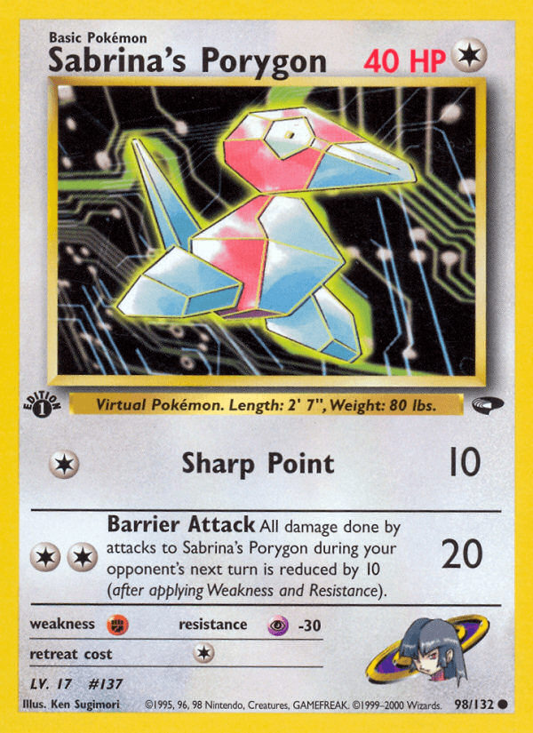 Sabrina's Porygon — 1st Edition