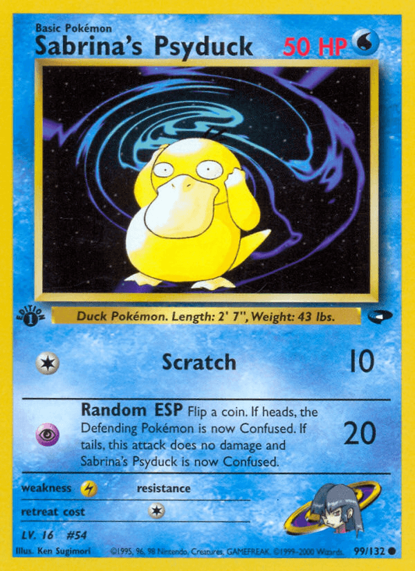 Sabrina's Psyduck — 1st Edition