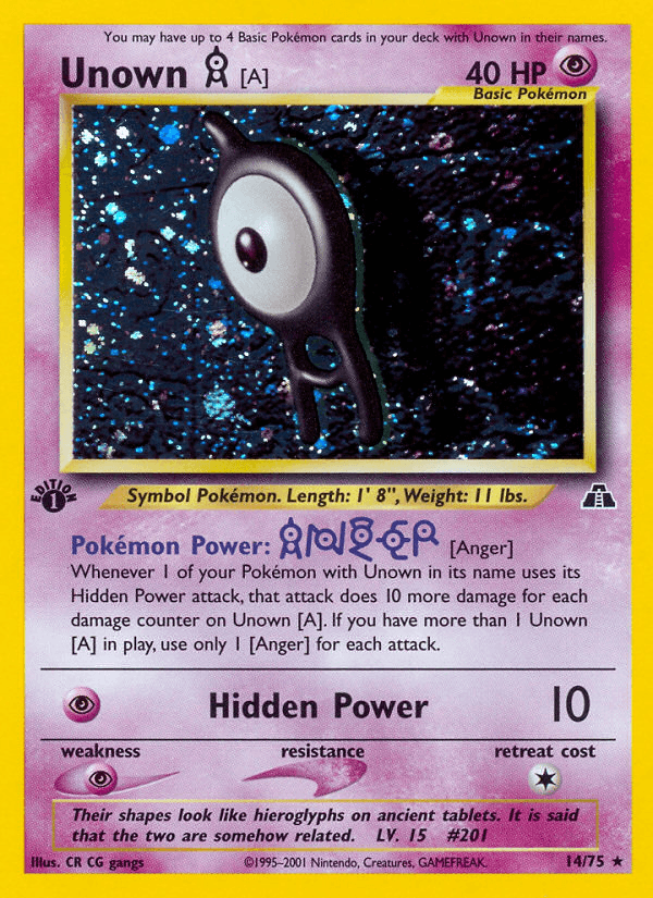 Unown [A] — 1st Edition
