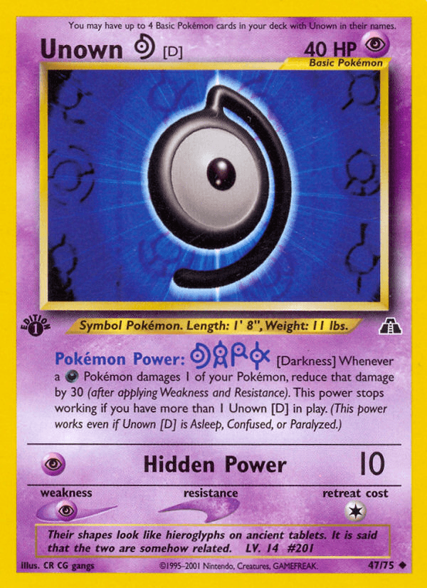 Unown [D] — 1st Edition